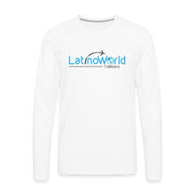 Load image into Gallery viewer, Blue Grey Logo Men&#39;s Premium Long Sleeve T-Shirt - white
