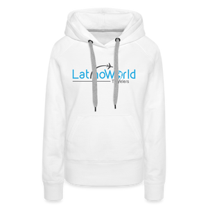 Blue Grey Logo Women’s Premium Hoodie - white