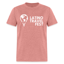 Load image into Gallery viewer, Latino Travel Fest Unisex Classic T-Shirt (White Logo) - heather mauve
