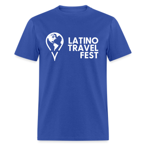 Latino Travel Fest Unisex Classic T-Shirt (White Logo) - royal blue