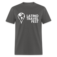 Load image into Gallery viewer, Latino Travel Fest Unisex Classic T-Shirt (White Logo) - charcoal
