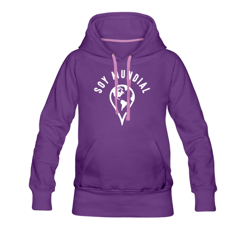 Soy Mundial Women’s Premium Hoodie - purple