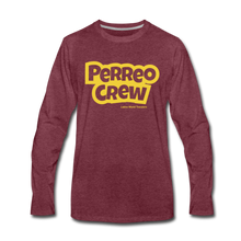 Load image into Gallery viewer, Perreo Crew Men&#39;s Premium Long Sleeve T-Shirt - heather burgundy

