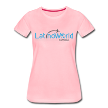 Load image into Gallery viewer, Blue/Grey Logo Women’s Premium T-Shirt - pink
