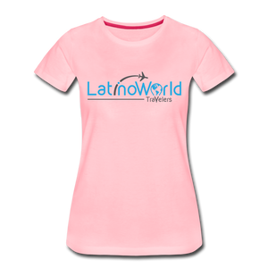 Blue/Grey Logo Women’s Premium T-Shirt - pink