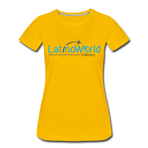 Blue/Grey Logo Women’s Premium T-Shirt - sun yellow
