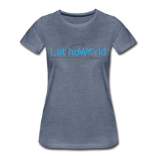 Load image into Gallery viewer, Blue/Grey Logo Women’s Premium T-Shirt - heather blue
