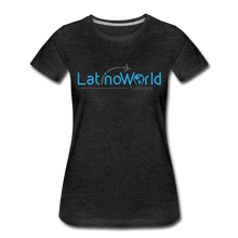 Load image into Gallery viewer, Blue/Grey Logo Women’s Premium T-Shirt - charcoal gray
