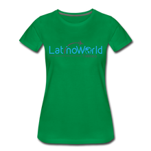 Load image into Gallery viewer, Blue/Grey Logo Women’s Premium T-Shirt - kelly green
