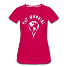 Load image into Gallery viewer, Soy Mundial Women’s Premium T-Shirt - dark pink
