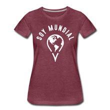 Load image into Gallery viewer, Soy Mundial Women’s Premium T-Shirt - heather burgundy
