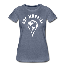 Load image into Gallery viewer, Soy Mundial Women’s Premium T-Shirt - heather blue
