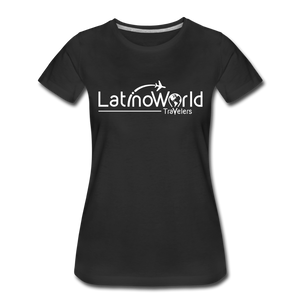 White Logo Women’s Premium T-Shirt - black