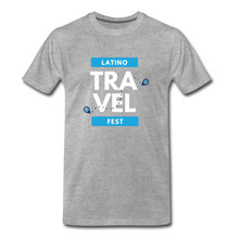 Load image into Gallery viewer, Latino Travel Fest BW Men&#39;s Premium T-Shirt - heather gray
