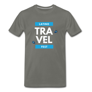 Latino Travel Fest BW Men's Premium T-Shirt - asphalt gray