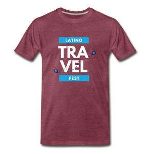 Latino Travel Fest BW Men's Premium T-Shirt - heather burgundy