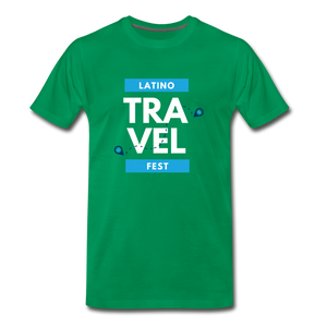 Latino Travel Fest BW Men's Premium T-Shirt - kelly green