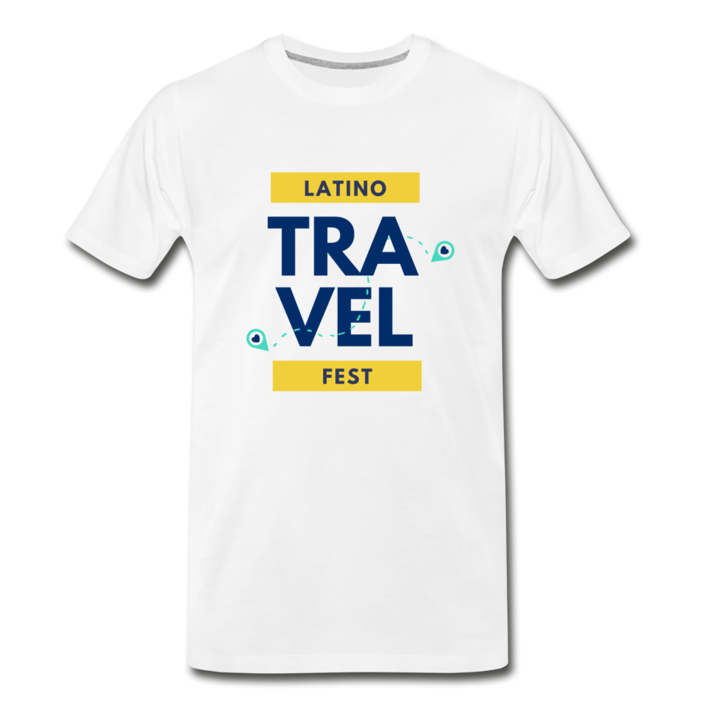 Latino Travel Fest Men’s Premium Organic T-Shirt - white