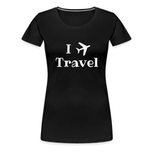 Load image into Gallery viewer, I Love Travel Women’s Premium T-Shirt - black
