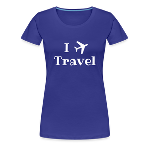 I Love Travel Women’s Premium T-Shirt - royal blue