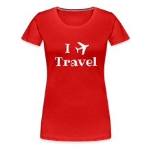 Load image into Gallery viewer, I Love Travel Women’s Premium T-Shirt - red
