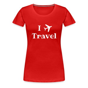 I Love Travel Women’s Premium T-Shirt - red