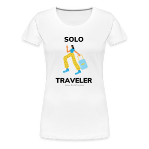 Solo Traveler Women’s Premium T-Shirt - white