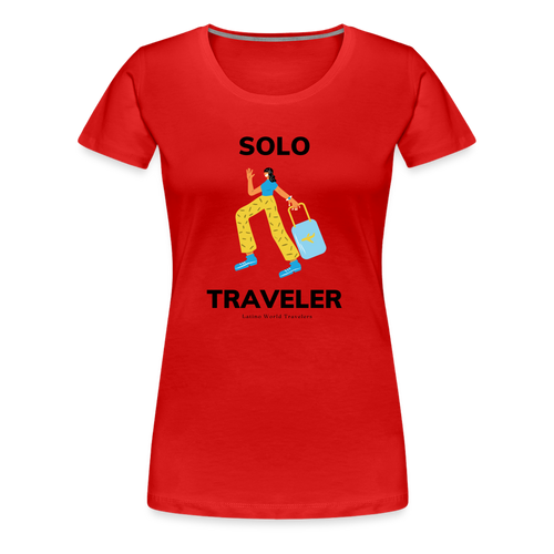 Solo Traveler Women’s Premium T-Shirt - red