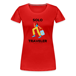 Solo Traveler Women’s Premium T-Shirt - red