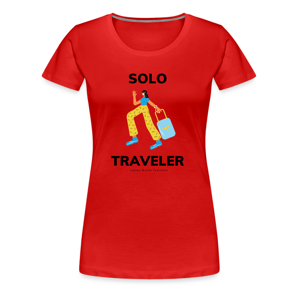 Solo Traveler Women’s Premium T-Shirt - red