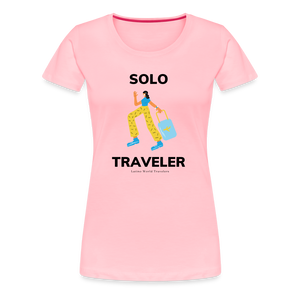 Solo Traveler Women’s Premium T-Shirt - pink