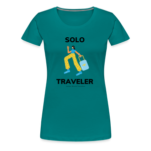 Solo Traveler Women’s Premium T-Shirt - teal