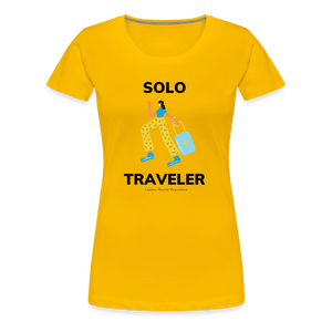 Solo Traveler Women’s Premium T-Shirt - sun yellow