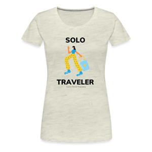 Solo Traveler Women’s Premium T-Shirt - heather oatmeal