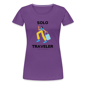 Solo Traveler Women’s Premium T-Shirt - purple