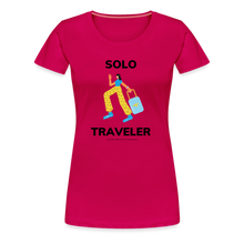 Load image into Gallery viewer, Solo Traveler Women’s Premium T-Shirt - dark pink
