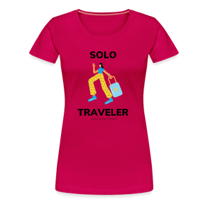 Solo Traveler Women’s Premium T-Shirt - dark pink