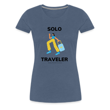 Load image into Gallery viewer, Solo Traveler Women’s Premium T-Shirt - heather blue
