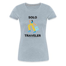 Load image into Gallery viewer, Solo Traveler Women’s Premium T-Shirt - heather ice blue
