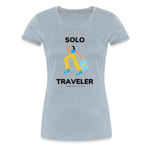 Solo Traveler Women’s Premium T-Shirt - heather ice blue