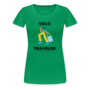 Solo Traveler Women’s Premium T-Shirt - kelly green