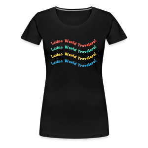 Latino World Travelers Wave Women’s Premium T-Shirt - black