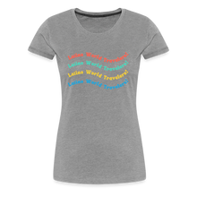 Load image into Gallery viewer, Latino World Travelers Wave Women’s Premium T-Shirt - heather gray
