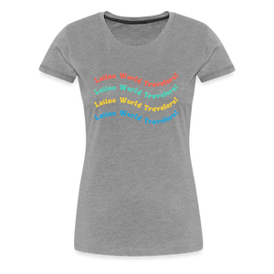 Latino World Travelers Wave Women’s Premium T-Shirt - heather gray