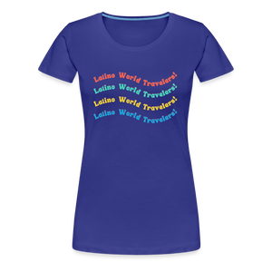 Latino World Travelers Wave Women’s Premium T-Shirt - royal blue