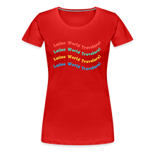 Load image into Gallery viewer, Latino World Travelers Wave Women’s Premium T-Shirt - red
