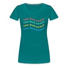 Load image into Gallery viewer, Latino World Travelers Wave Women’s Premium T-Shirt - teal
