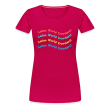 Load image into Gallery viewer, Latino World Travelers Wave Women’s Premium T-Shirt - dark pink
