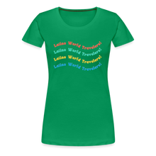 Load image into Gallery viewer, Latino World Travelers Wave Women’s Premium T-Shirt - kelly green
