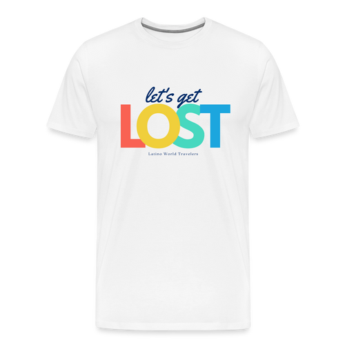 Let's Get Lost Men's Premium T-Shirt - white